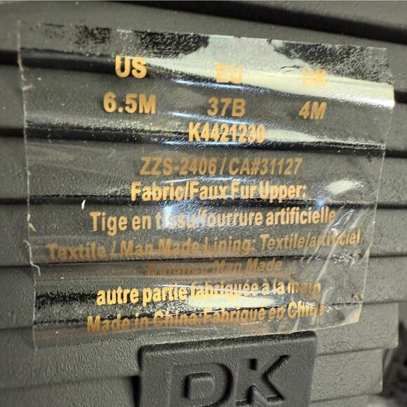 DKNY Powell Wedge Bootie Women's Black Ankle Boot Faux Shearling Size 6.5 - Picture 8 of 12